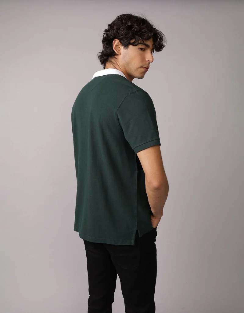 امريكان ايجل بلوزة بولو مزينة بطبعة