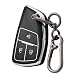 CHATYYD Key fob Cover for Chevy with KeychainSoft TPU Car Key Cover Case for Chevy Colorado Tahoe Silverado 1500 GMC Yukon Sierra Buick Encore 20212025 Accessories3 ButtonsSilverEdged Black - Image 2