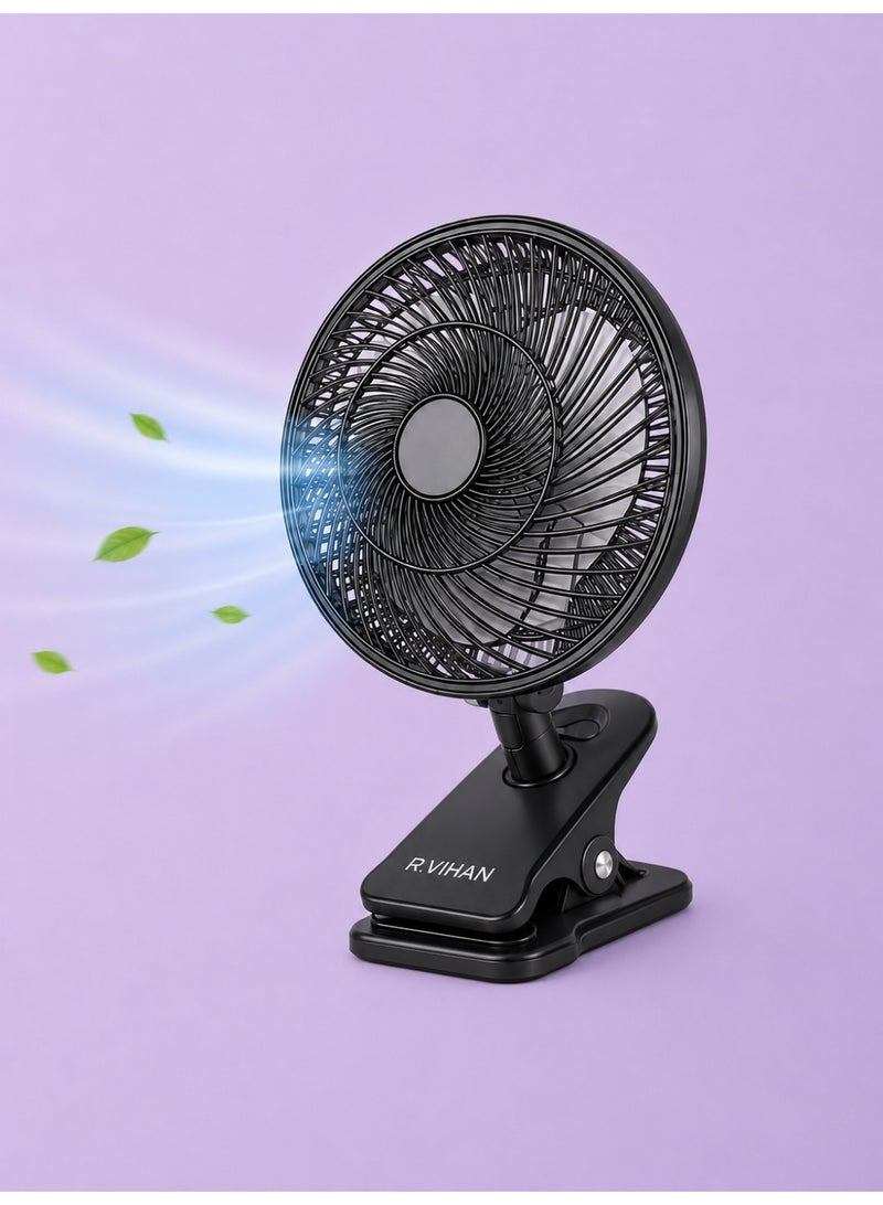 Dreamzon Portable Mini Clip Fan | USB Powered Desk Cooling Fan | Strong Airflow | Quiet Operation | Compact & Lightweight | Home, Office, Bedroom & Travel Use - Image 3