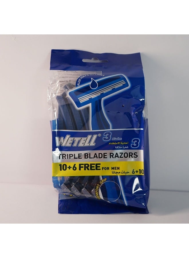 WETELL Blades TWIN BLADE RAZORS 10+6 FREE FOR MEN - Image 1