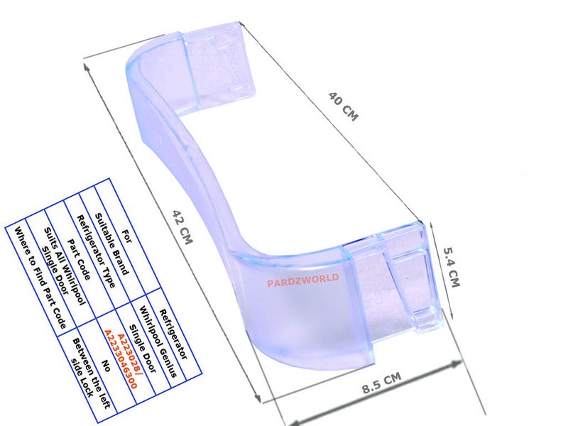PARDZWORLD Bottle Shelf Suitable for Whirlpool Genius Model Refrigerators MaterialAcrylic Matl CodeA223028 Match Buy Color Transparent - Image 3