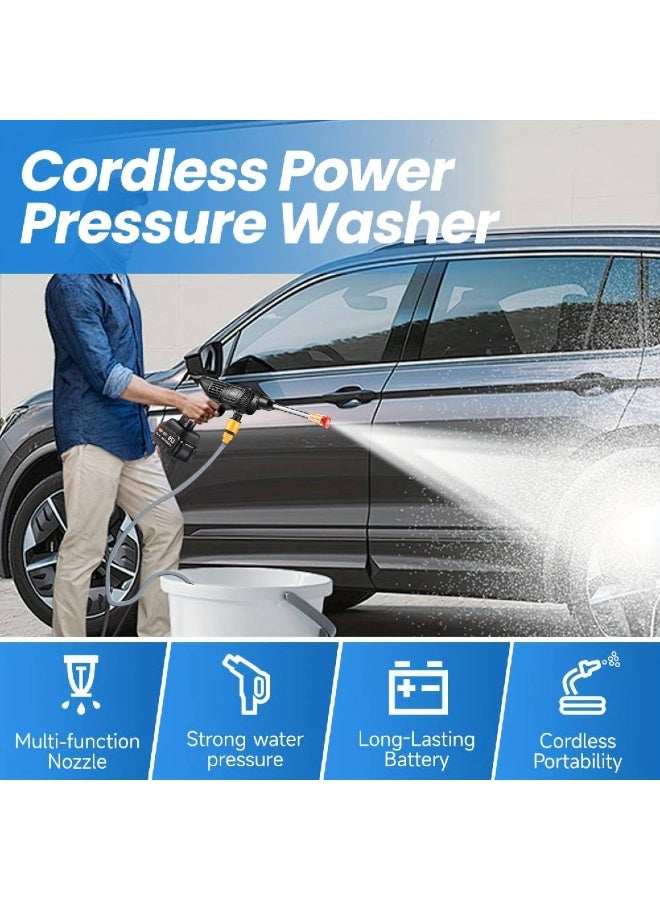 HYX Cordless High - Pressure Washer - Portable Electric Car Washer with Foam Cannon, Ideal for Car Cleaning and Floor Washing - Image 3