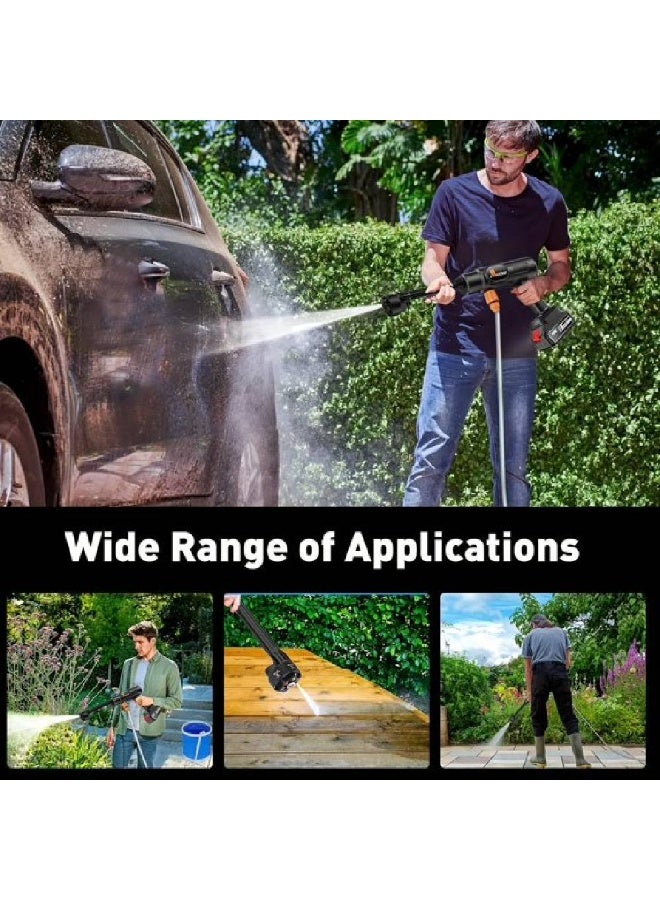 HYX Cordless High - Pressure Washer - Portable Electric Car Washer with Foam Cannon, Ideal for Car Cleaning and Floor Washing - Image 4