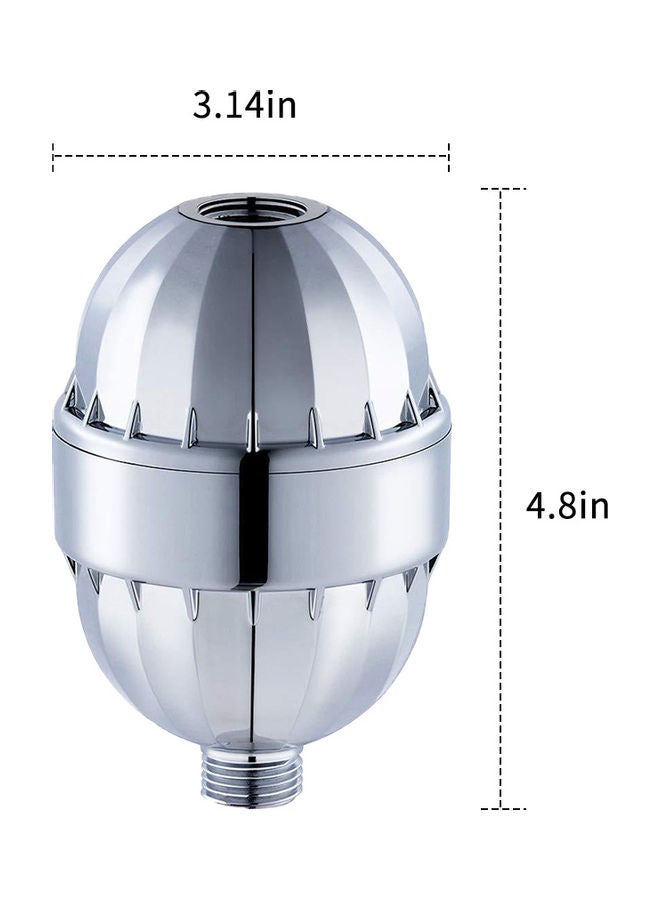 Loquat High Output Shower Head Filter Silver 3.14x4.18cm - Image 2