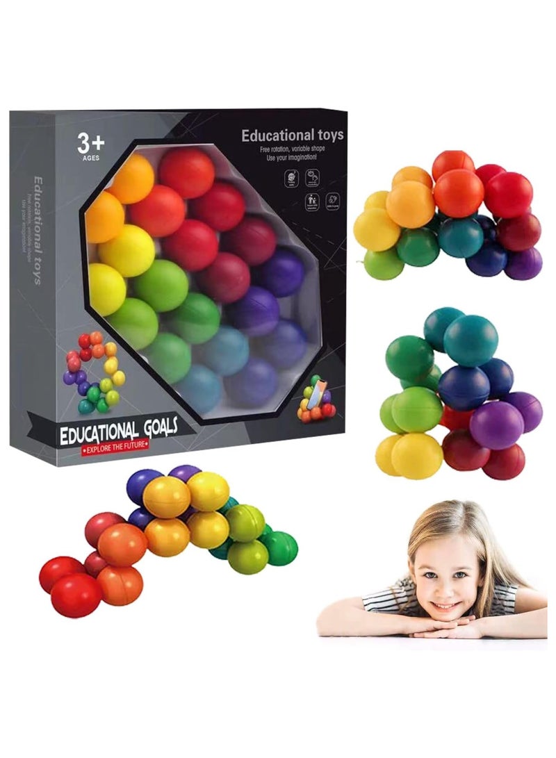 المنزل الذكي كرات تخفيف التوتر المنزلية الذكية للأطفال الصغار والكبار، ألعاب فيدجيت تويز التعليمية، لعبة كرة ألغاز للأنشطة - Image 1