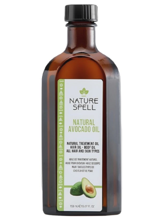 Nature Spell 2 Pieces Natural Avocado Oil For All Types Of Hair And Skin Types 150ml - Image 2