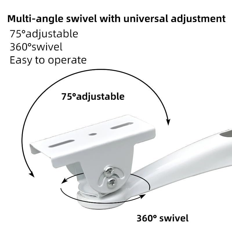 MAXXION CCTV Camera Stand Wall Mount, 18 cm / 7 Inch, Heavy Duty Metal Bracket for Security & Bullet Cameras, Adjustable 90° Tilt, Universal Indoor Outdoor Use, Rust-Resistant – Pack of 1 - Image 5