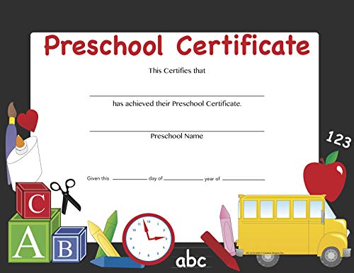 SHAPES ETC. 30pcs Preschool Certificate Recognition Certificates 11inx8.5in Colorful Award Diploma Kids Student Graduations Moving Up Ceremonies Achievement Days Banquets Academic USA Made - Image 2