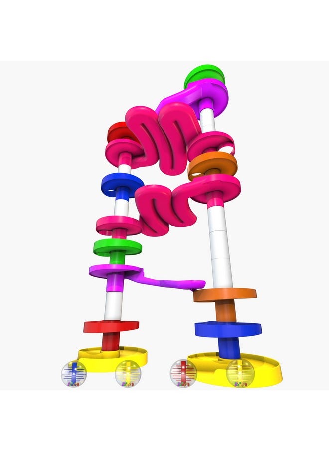 WEofferwhatYOUwant Weofferwantyouwant Super Ball Drop With Large Balls And Ramp Tracks. Marble Run Baby Learning Development Activity Toy, Birthday Gift, Educational Fun For Kids, For Ages 10 Months And Up  - Image 1