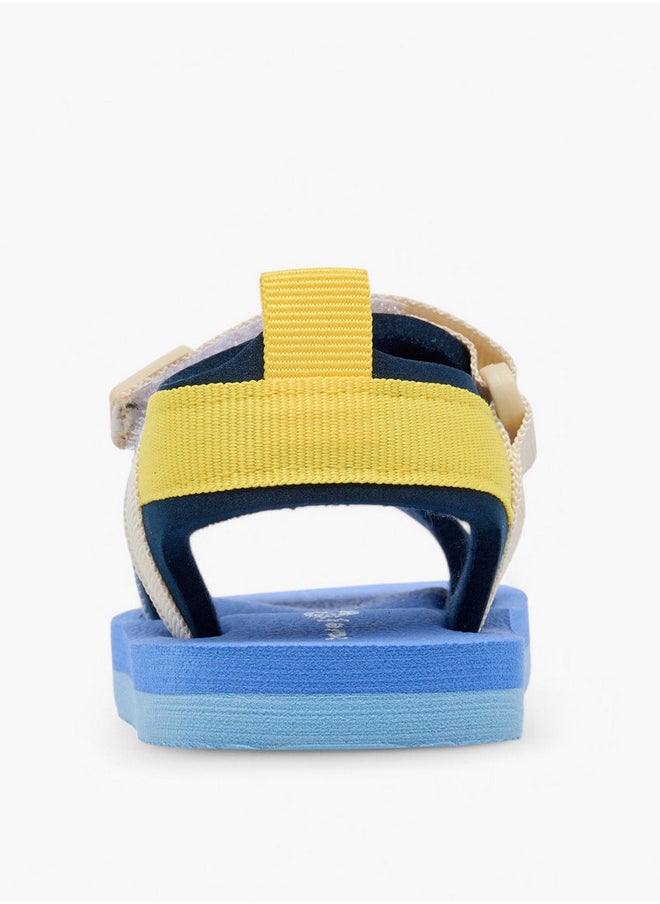 Barefeet Logo Print Booties with Hook and Loop Closure  - Image 2