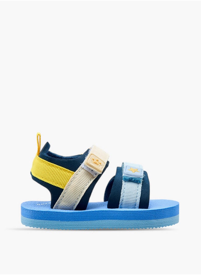 Barefeet Logo Print Booties with Hook and Loop Closure  - Image 4