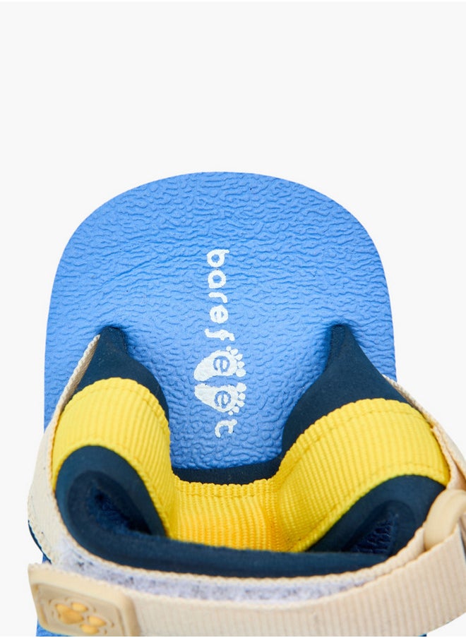 Barefeet Logo Print Booties with Hook and Loop Closure  - Image 5
