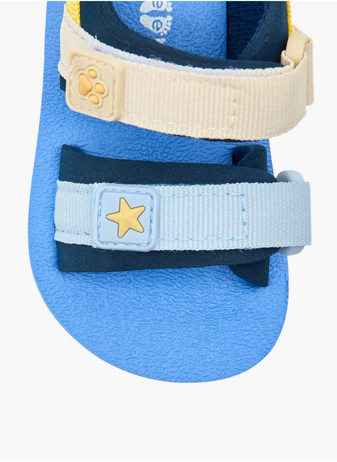 Barefeet Logo Print Booties with Hook and Loop Closure  - Image 3