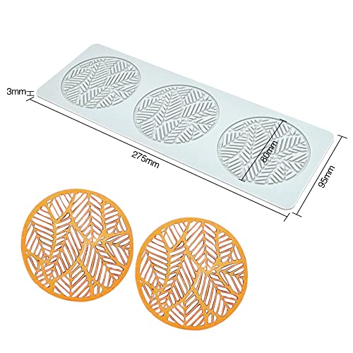 TUKE Hollow Tree Leaves Silicone Mold Fern Leaf Pteridophyte DIY Chocolate Candy Fondant 3D Lotus Cake Clay Mould for Cupcake Topper Decoration Sugar Craft Desserts (G_11x3.8x0.12inch), (BH0966) - Image 5