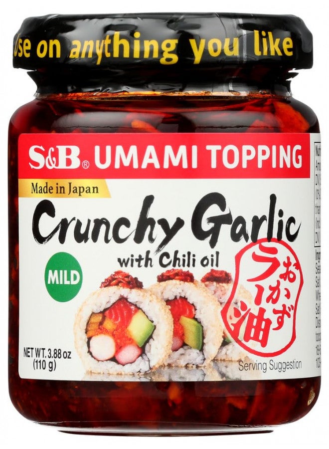 S&B S&B Chili Oil with Crunchy Garlic Topping 3.9 Ounce (Pack of 3)