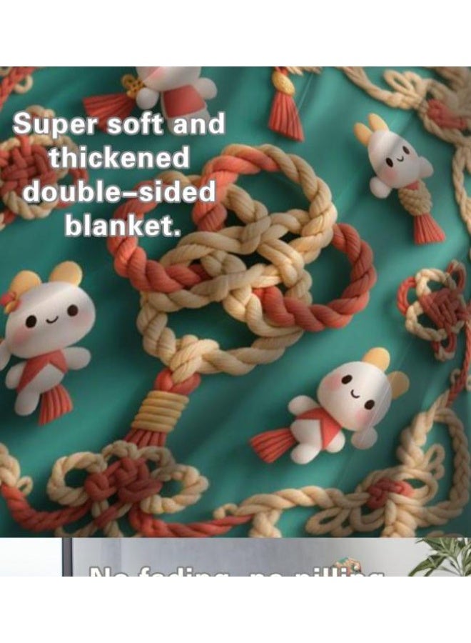 عام بطانية رقيقة من الفانيلا (حرارة ومريحة، ومناسبة للنوم واستخدام اللعبة والغبار والرمل) 150 سم * 200 سم - 21 - Image 5