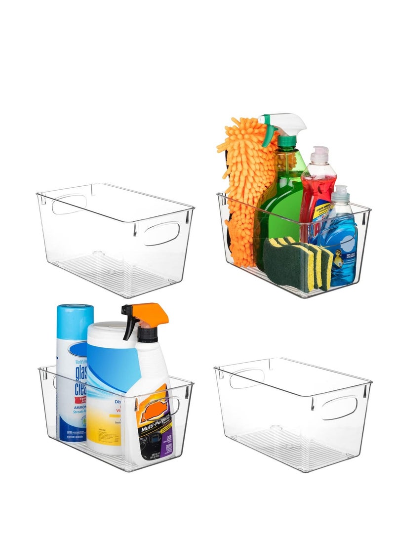 Arabest Shelf Tray Cabinet Organizer Plastic Storage Bins Pantry Organization Perfect for Kitchen Organization or Pantry Storage Refrigerator Organizer - Image 1