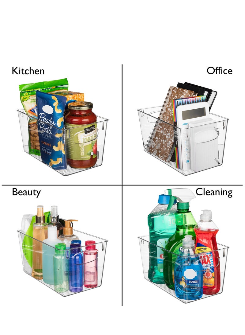 Arabest Shelf Tray Cabinet Organizer Plastic Storage Bins Pantry Organization Perfect for Kitchen Organization or Pantry Storage Refrigerator Organizer - Image 4