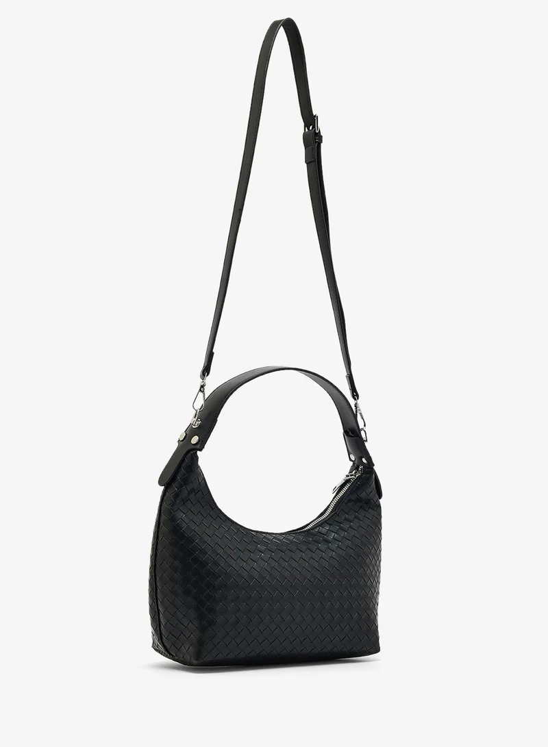 ايلا Woven Texture Top Handle Shoulder Bag