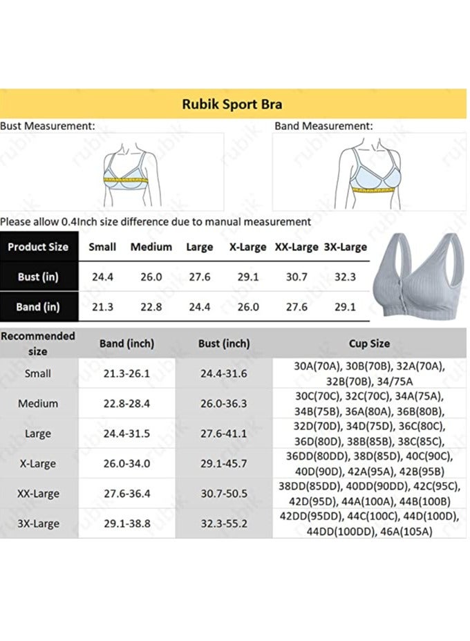 Rubik حمالة صدر للنساء، حمالة صدر للرضاعة من روبك، إغلاق أمامي بأزرار، بدون درزات، وسادة قابلة للإزالة، حمالة صدر ناعمة بدون أسلاك للحوامل للنوم (XX-Large) كورال - Image 2