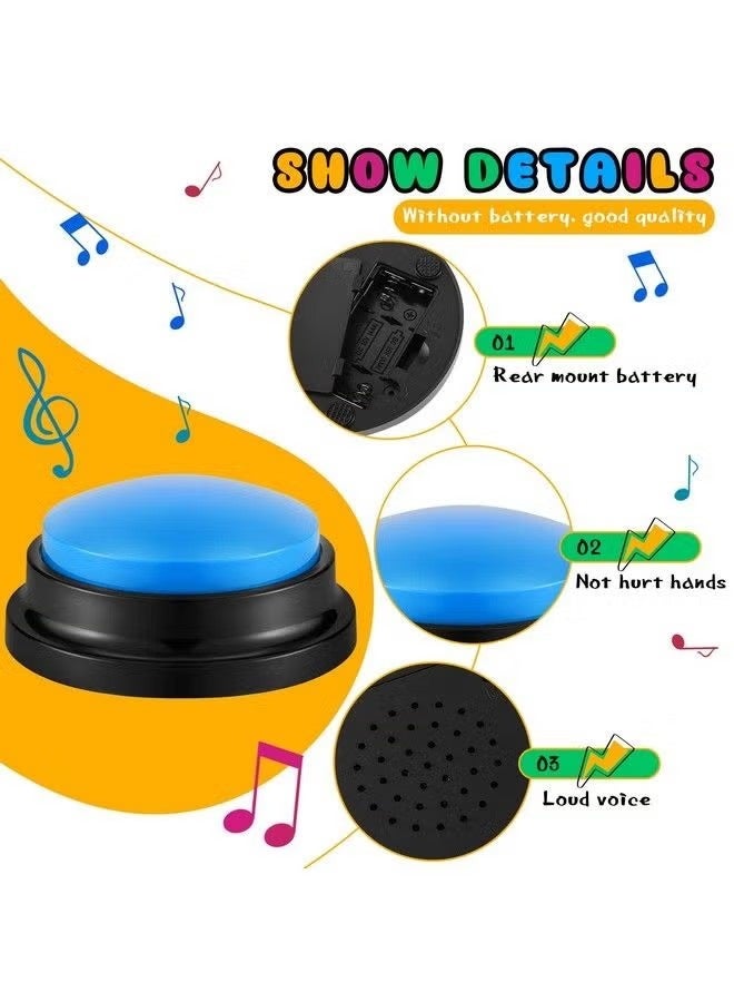 Honoson 8 Pcs Recordable Answer Buzzers - Fresh Color Game Show Buzzer Buttons for Classroom Family Team Trivia Nights - Image 5