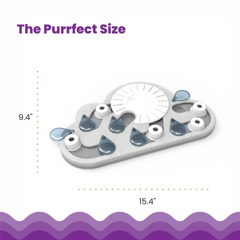 Catstages Ninaâ€¯Ottosson Rainy Day Puzzle & Play â€“ Interactive Cat Puzzle Feeder for Indoor Cats, 19 Hidden Treat Compartments, Slow Feeder, Durable & Easyâ€‘Clean - Image 5