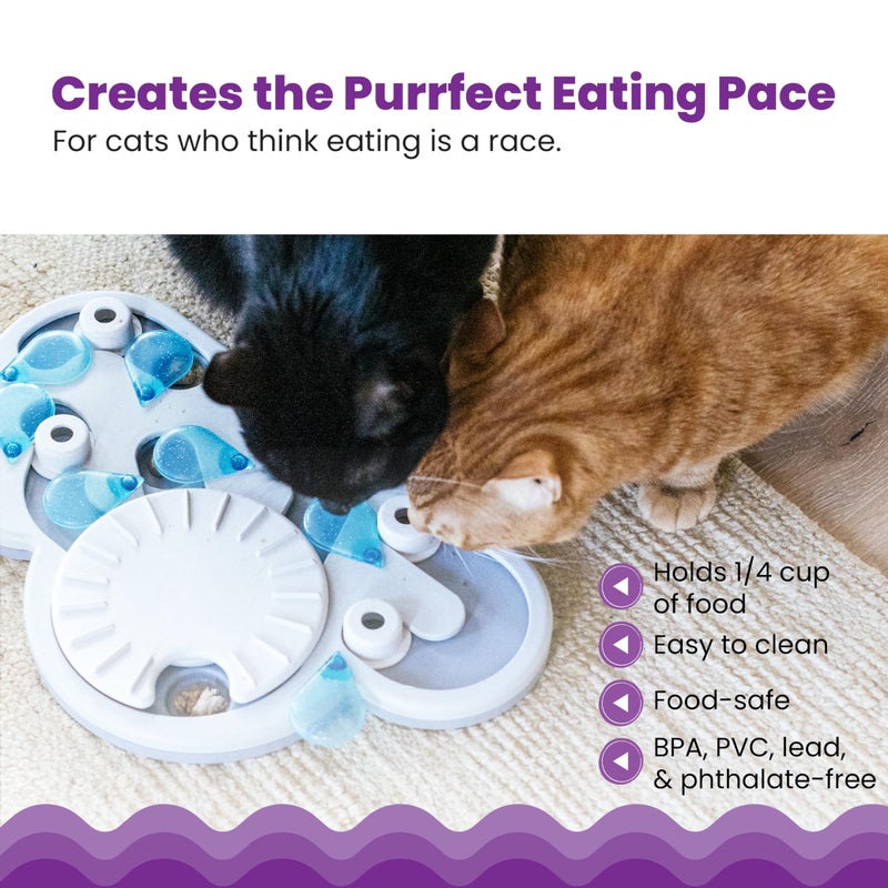 Catstages Ninaâ€¯Ottosson Rainy Day Puzzle & Play â€“ Interactive Cat Puzzle Feeder for Indoor Cats, 19 Hidden Treat Compartments, Slow Feeder, Durable & Easyâ€‘Clean - Image 4