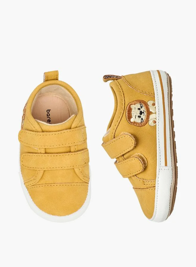 بيرفيت Booties With Hook & Loop Closure, Embroidered