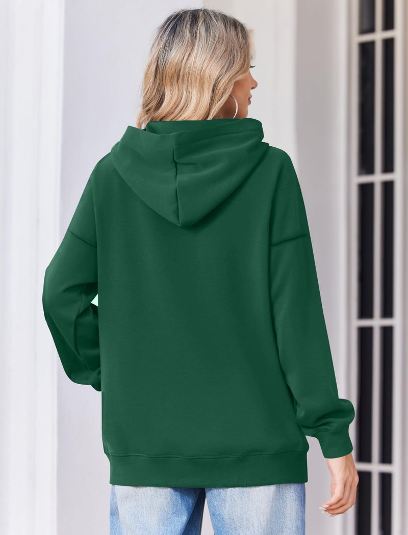 FASHGL Game Day Football Sweatshirt Women: Funny Football Graphic Hoodie Sunday Funday Pullover Hoodies Long Sleeve Tops Green - Image 3