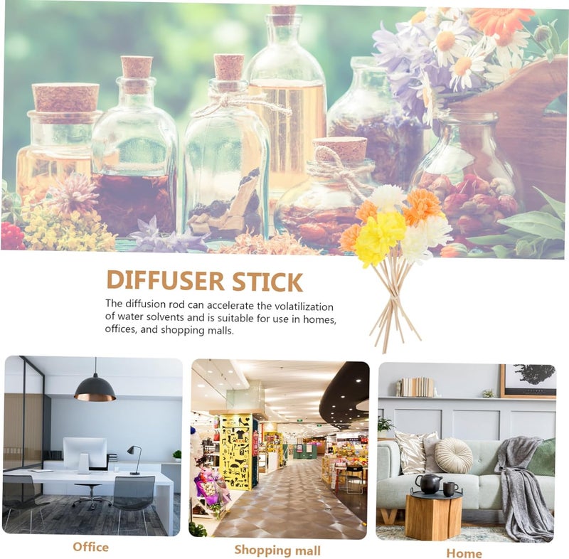 12pcs Rattan Reed Diffuser Sticks Essential Oil Diffuser Refills for Flower Scent Easy to Use - Image 5