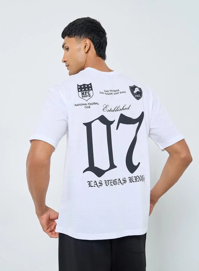 Styli Oversized Graphic Print Jersey T-Shirt