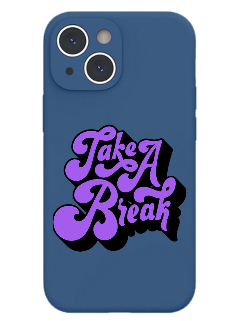 Theodor Protective Slim Fit Case Liquid Silicone Cover with Full Body Protection Anti-Scratch Shockproof Case For iPhone 13 Blue  - talk less do more copy - Image 1