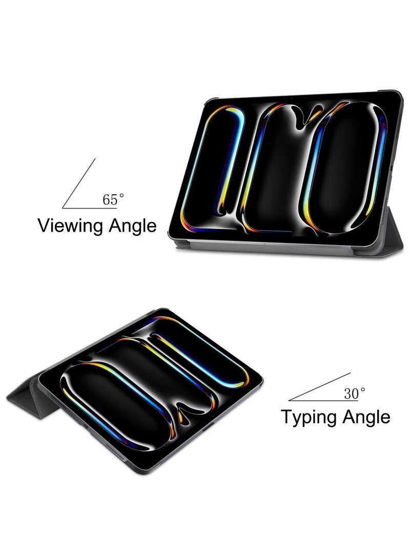 Case Cover for iPad Pro 11 inch (2024 5th M4 / 2025 6th M5), Auto Wake/Sleep, Comfortable Skin Touch, Slim Trifold Stand Protective Cover - Image 3