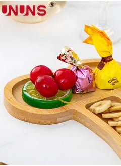 UNUNS Bone Shaped Wooden Serving Tray,Serving Tray With 3 Compartments,Funny Cutlery Kitchen Meat Cheese Platter  - Image 3
