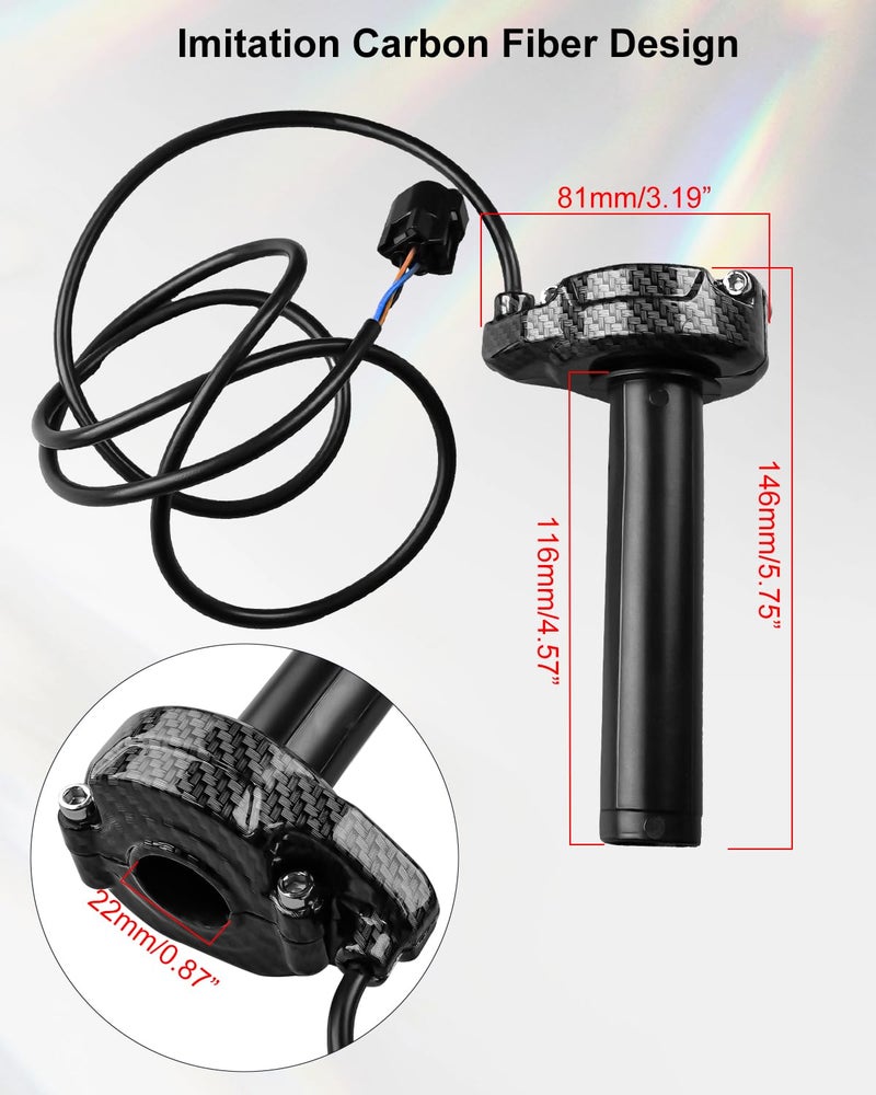 TIKSCIENCE Imitation Carbon Fiber Throttle Fit for Sur-Ron Surron Light Bee Sur Ron S Surron X Surron X160/Surron X260, Throttle Handle Cable Throttle Kit - Image 4