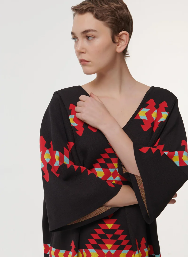Leem  Jacquard Knitted Kaftan for Women | Best Price UAE