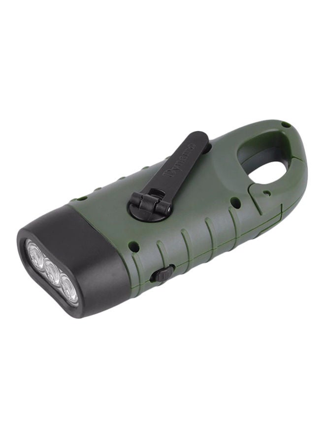 NIBEMINENT Hand Crank Emergency Solar Flashlight With 3 LED Black/Army Green - Image 4