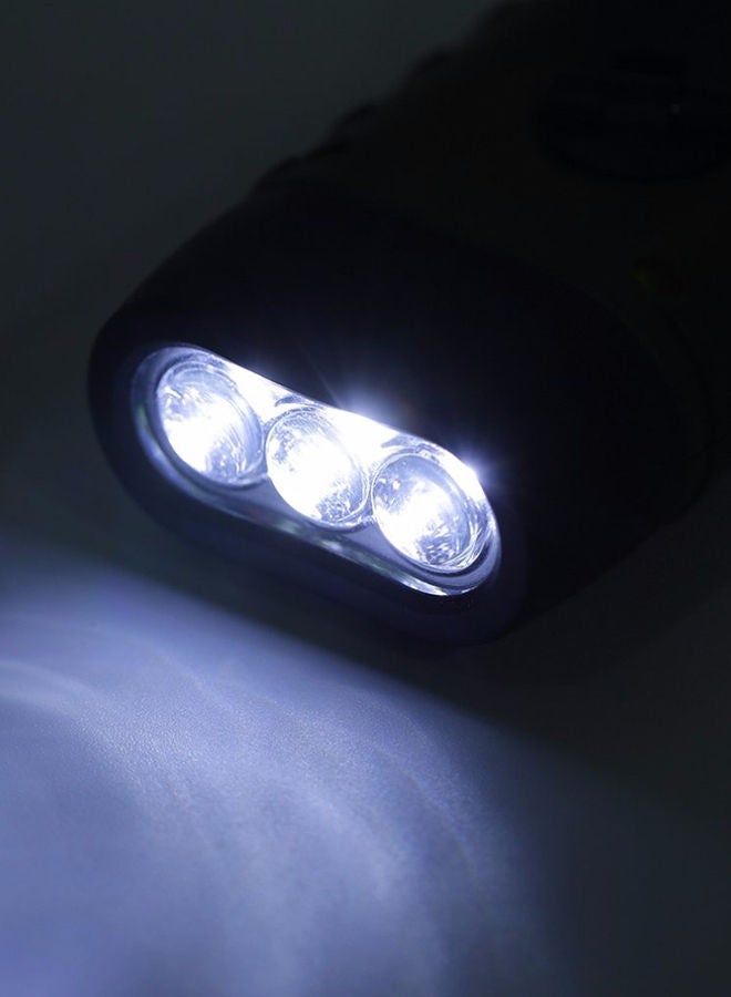 NIBEMINENT Hand Crank Emergency Solar Flashlight With 3 LED Black/Army Green - Image 5