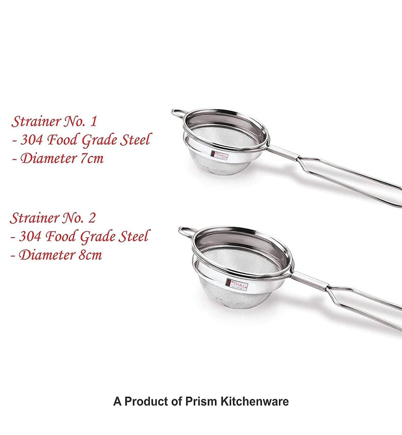 Tiara TIARA - 2PC Max Tea Coffee Stainless Steel Strainer (304 Steel Food Grade)  - Image 5