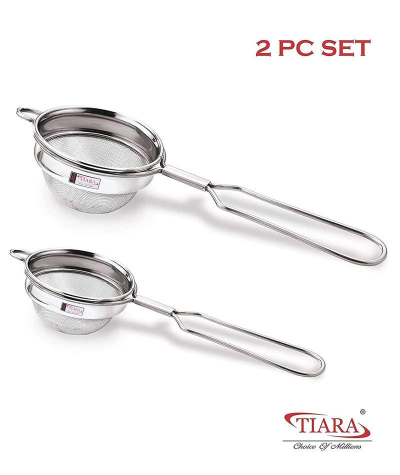 Tiara TIARA - 2PC Max Tea Coffee Stainless Steel Strainer (304 Steel Food Grade)  - Image 2
