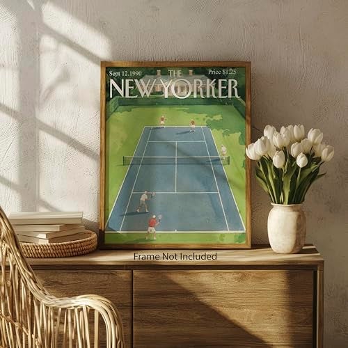 ZUKIY The New Yorker Tennis Court Cover - Nyc Wall Art Poster - Tennis Wall Art for Office Gym Studio - Unframed 8x10 Print - New Yorker Poster for Home Decor - Modern Motivational Gift - Image 5