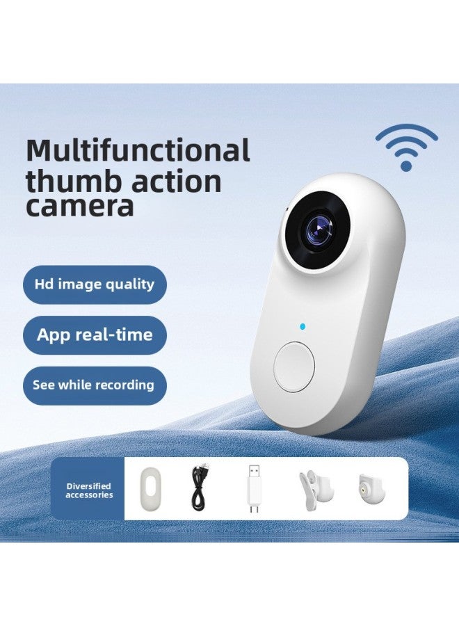 WIFI Thumb Camera HD Motion Recorder Motion Camera Motorcycle Riding Car Recorder Pet Camera-Color:128g Memory Card - Image 4