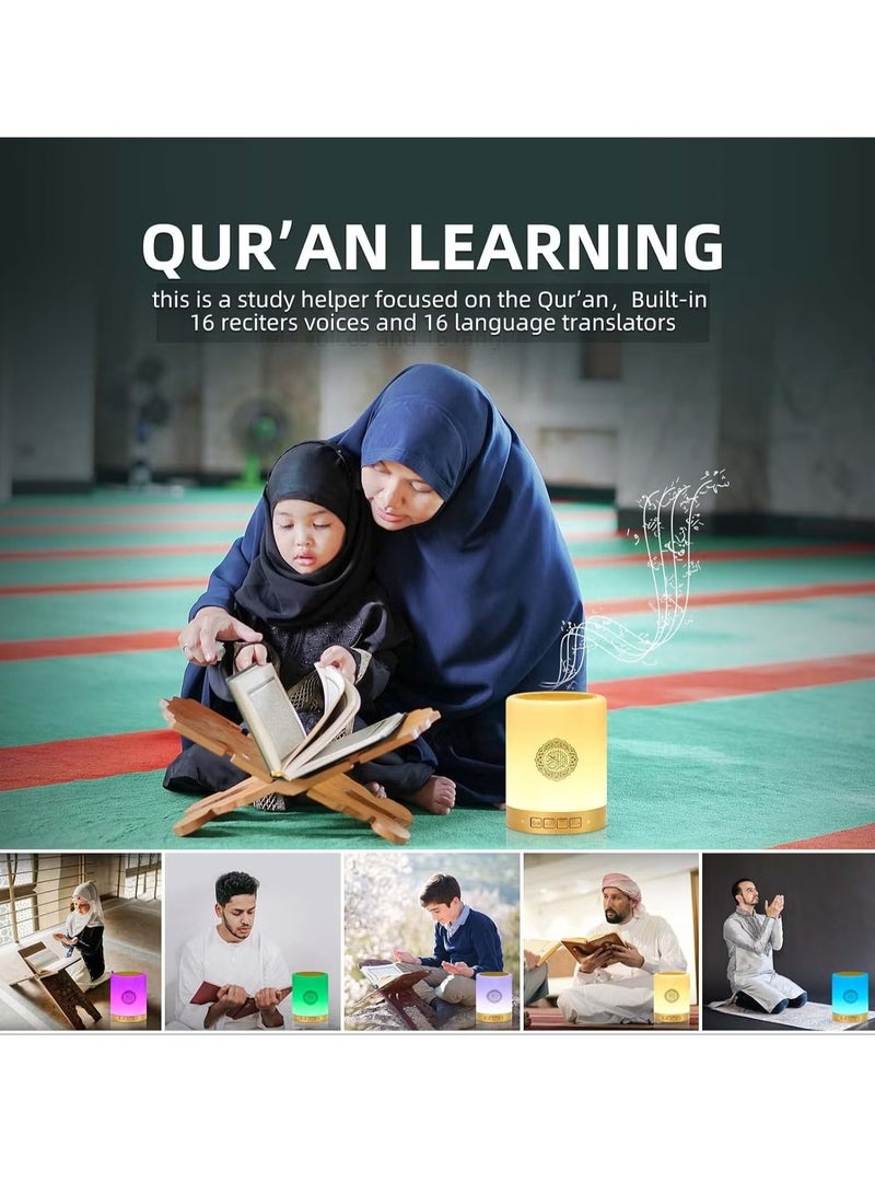 Raxoom Quran Speaker Touch Lamp - Smart Touch Lamp Portable Bluetooth Speaker Bedside Lamp, 14 Translations 18 Reciters AZAN Speaker with APP Control Azan support 6000+ cities, 7 Color Changeable Night Lights SQ112 - Image 5