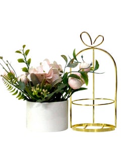 AIWANTO 2Pcs Artificial Decoration Flower Pots Decor Home Table Flower Hanging Flower Pots Artificial  - Image 4