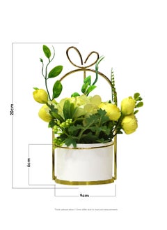 AIWANTO 2Pcs Artificial Decoration Flower Pots Decor Home Table Flower Hanging Flower Pots Artificial  - Image 2