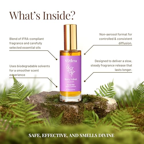 Nytarra Room Mist Spray Berry Velvet | No Alcohol, No Parabens, No Toxins, Vegan | Room Air Freshener, Fragrance for Living Room, Washroom, Bedroom, Home, Office | Vanilla and Mixed Berries - Image 2