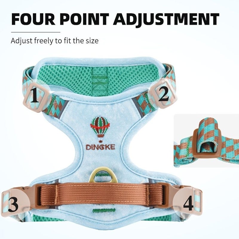 Denim Blue Pet Chest Strap Comfortable Vest Style Anti Breaking XS - Image 4