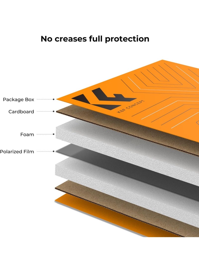 K&F Concept فيلم استقطابي، قطعة واحدة، 300 × 200 × 0.21 مم، فيلم فلتر استقطابي خطي بزاوية 90 درجة - Image 3