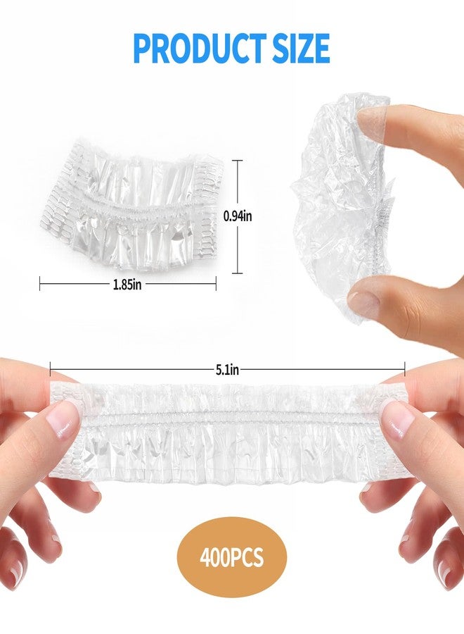 Creztail Disposable Waterproof Ear Covers for Shower, Hair Dye & Bathing - Clear Plastic Ear Caps with Elastic, One Size for Adults, for Salon, Travel & Daily Use (400 Pcs) - Image 2