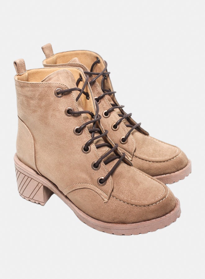 Glitter Women Half-Boots - Light Brown - Image 1